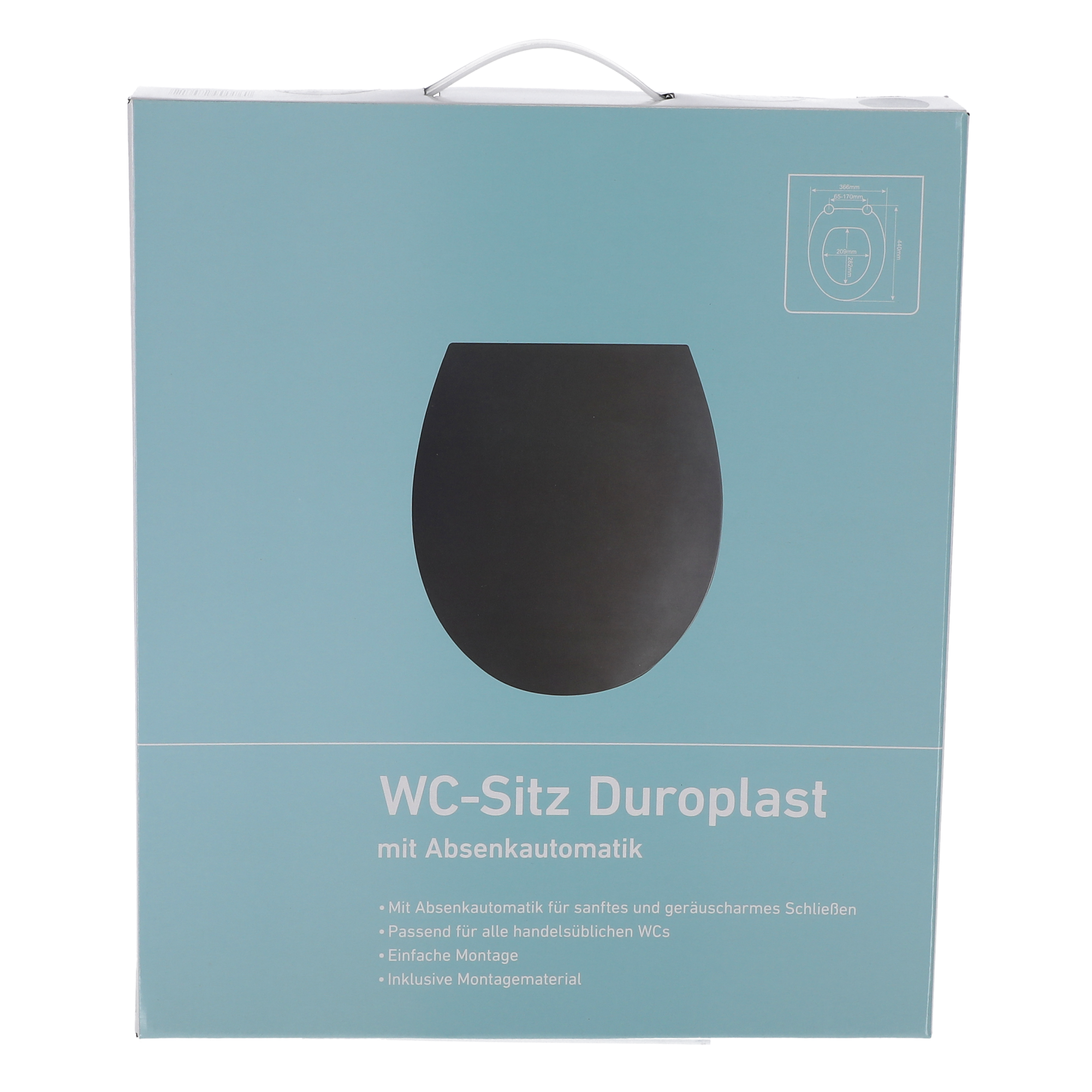 WC-Sitz mattschwarz 44 x 36 cm