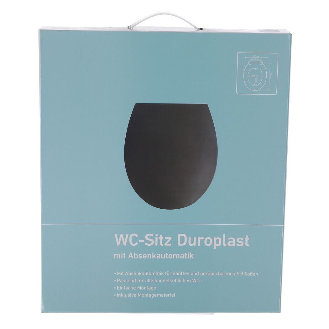 WC-Sitz mattschwarz 44 x 36 cm