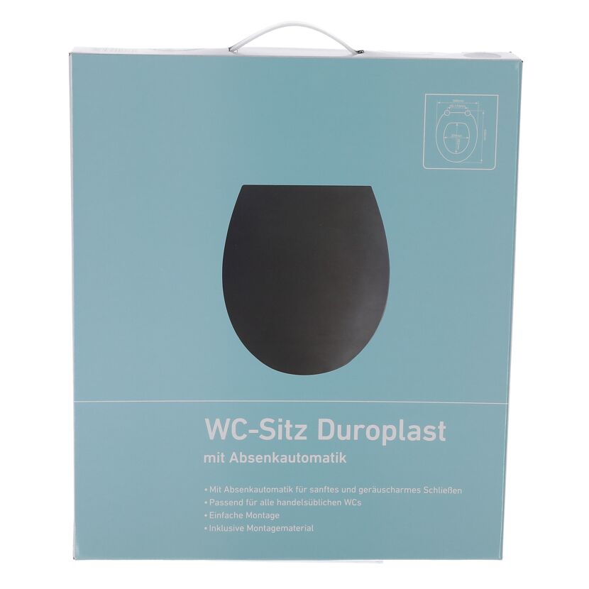 WC-Sitz mattschwarz 44 x 36 cm