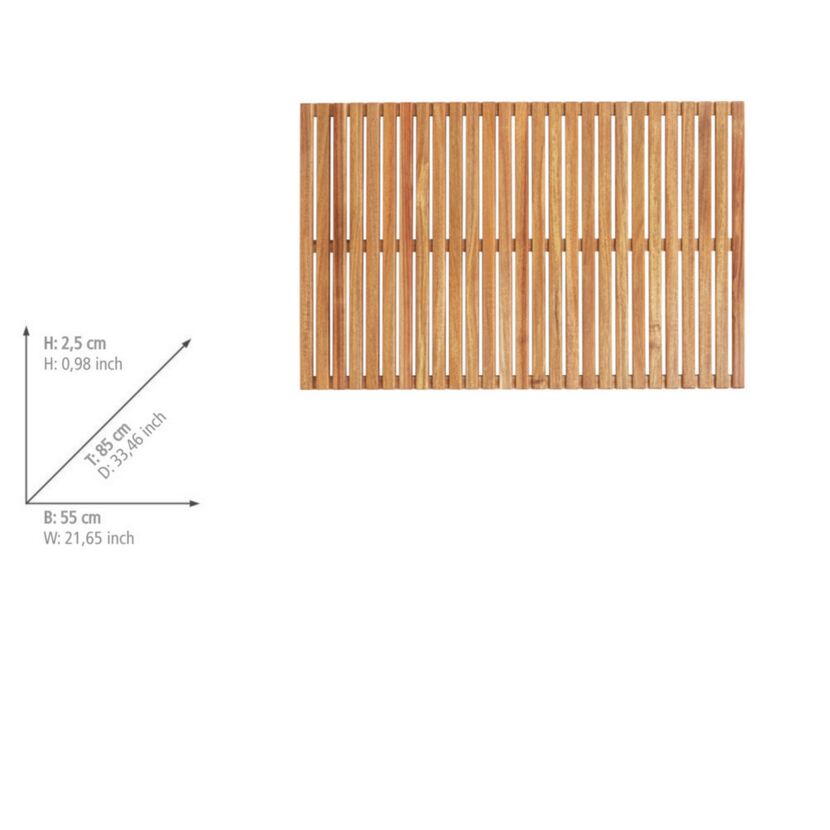 Baderost 'Acacia' Akazienholz braun 55 x 85 x 2,5 cm
