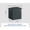 Gerätehaus 'Euroline ESD2 Trend-Sk' anthrazitgrau 189 x 181 x 199 cm, Einzeltür
