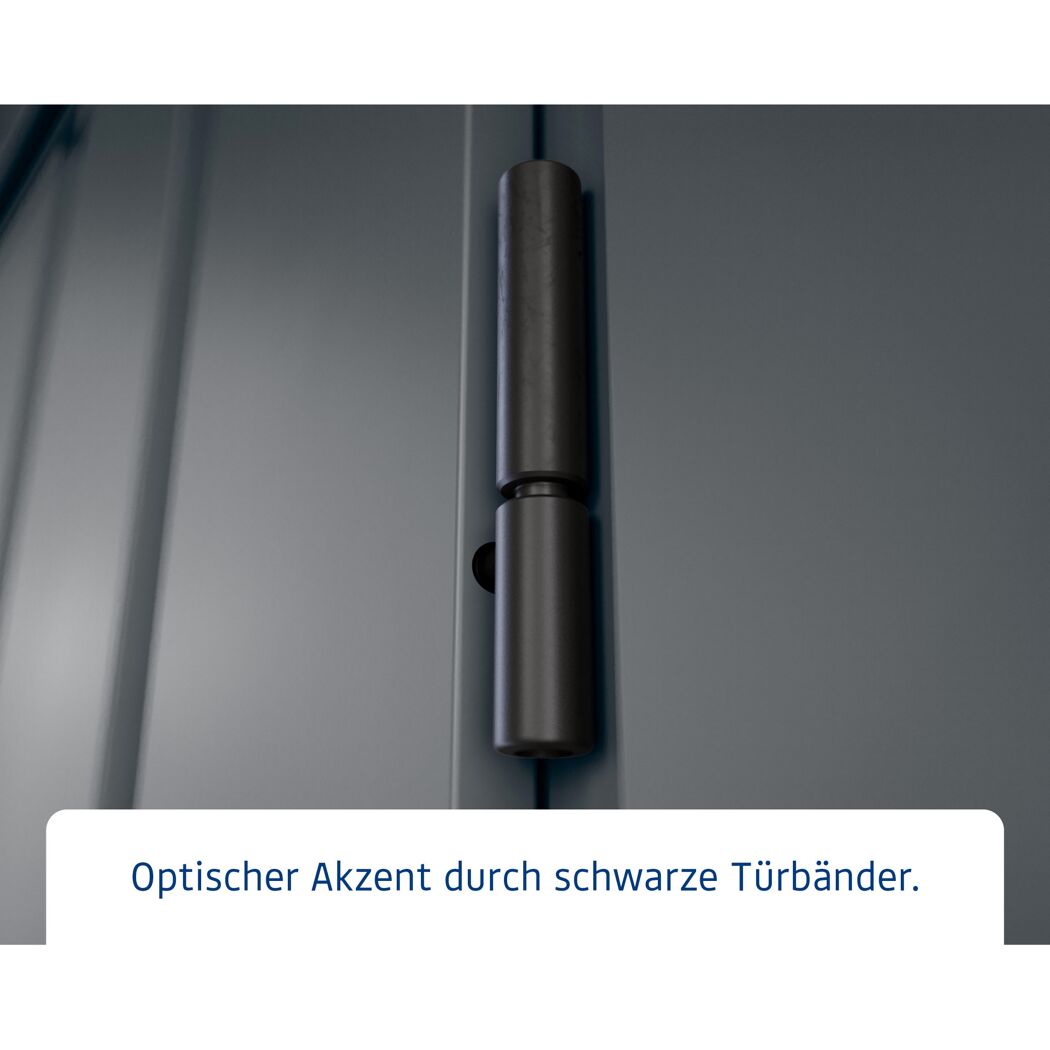 Gerätehaus 'Euroline ESD2 Trend-Sk' anthrazitgrau 189 x 181 x 199 cm, Einzeltür