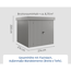 Gerätehaus 'Euroline EFD5 Trend-Sk' graualuminium 229 x 229 x 203 cm, Doppeltür