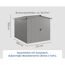 Gerätehaus 'Euroline ESD6 Trend-Sk' graualuminium 237 x 277 x 203 cm, Doppeltür
