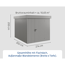 Gerätehaus 'Euroline EFD6 Trend-Sk' graualuminium 229 x 277 x 203 cm, Einzeltür
