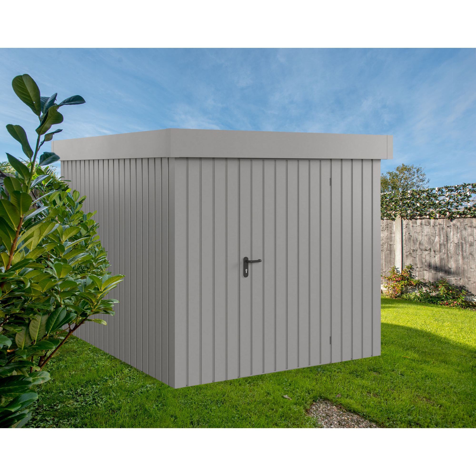 Gerätehaus 'Euroline EFD6 Trend-Sk' graualuminium 229 x 277 x 203 cm, Einzeltür