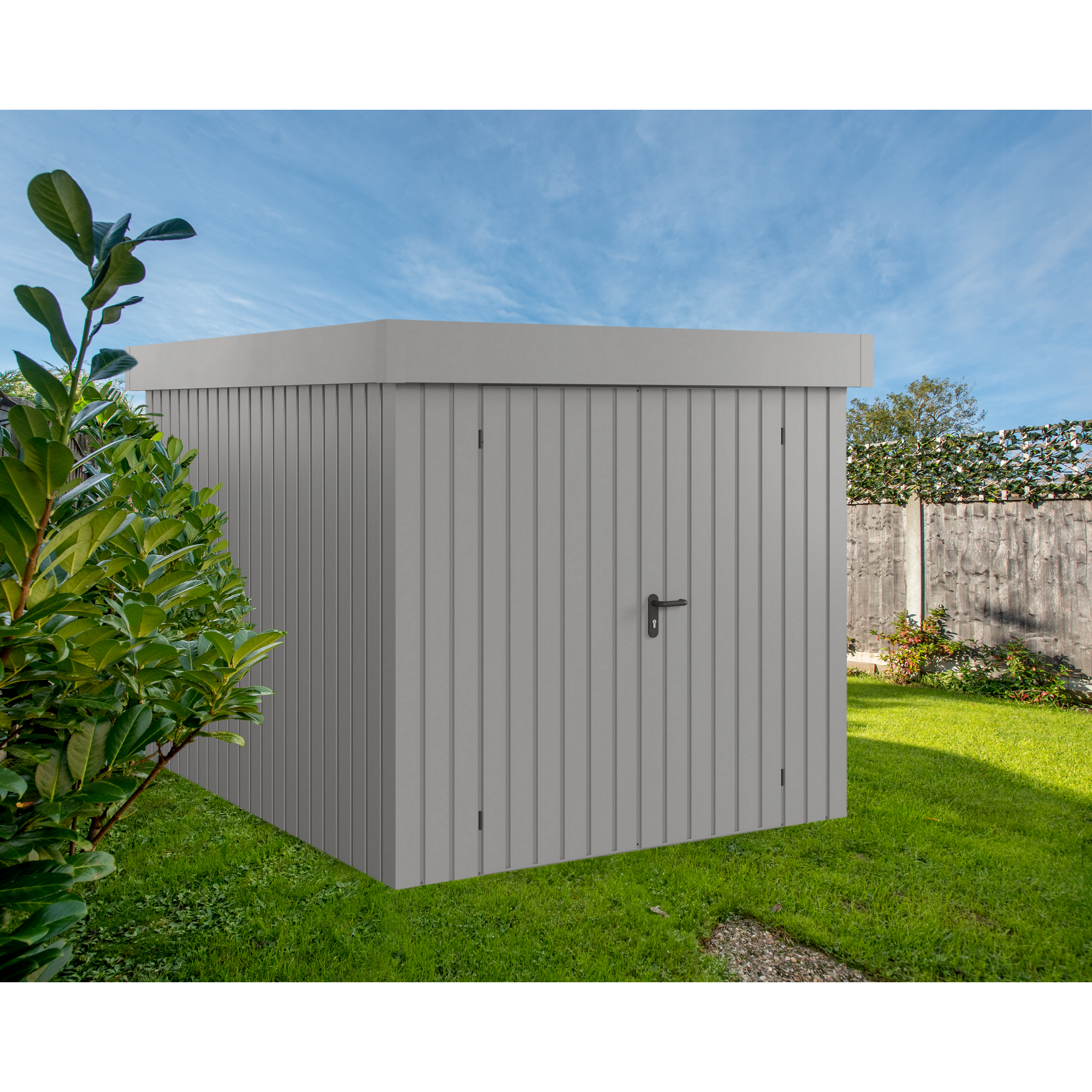 Gerätehaus 'Euroline EFD6 Trend-Sk' graualuminium 229 x 277 x 203 cm, Doppeltür