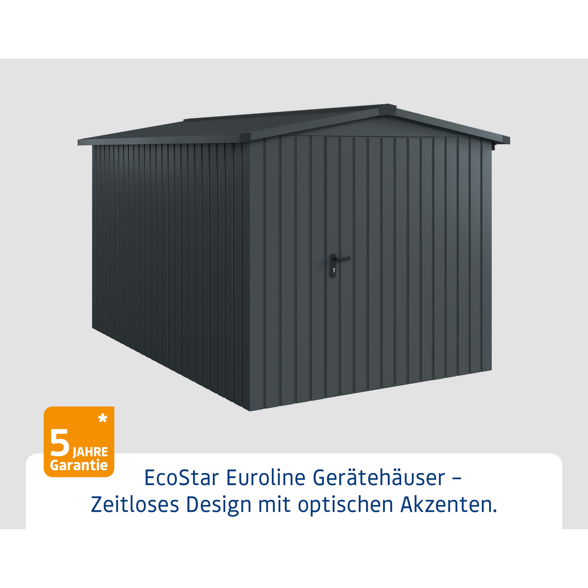 Gerätehaus 'Euroline ESD7 Trend-Sk' anthrazitgrau 237 x 325 x 203 cm, Einzeltür