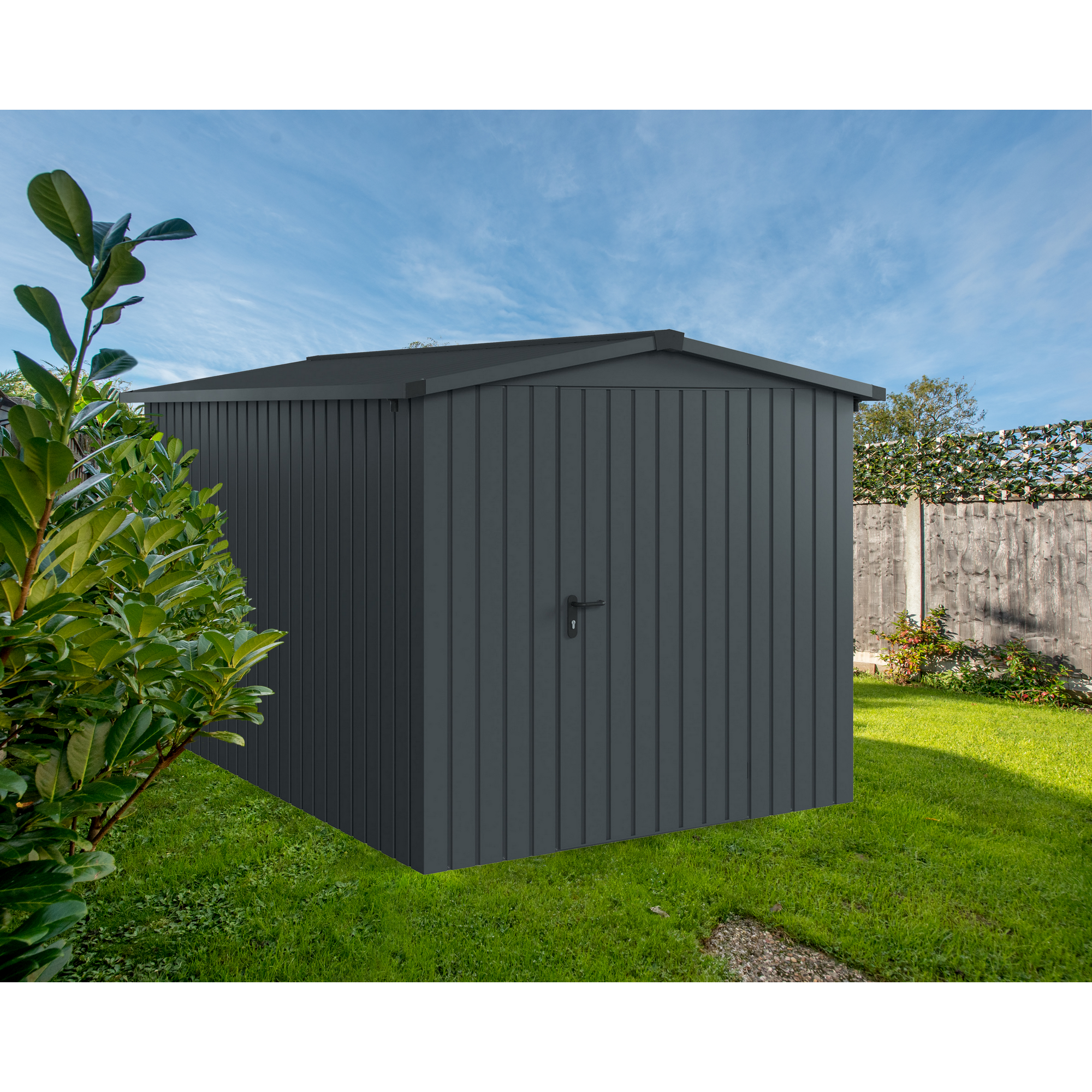 Gerätehaus 'Euroline ESD7 Trend-Sk' anthrazitgrau 237 x 325 x 203 cm, Einzeltür