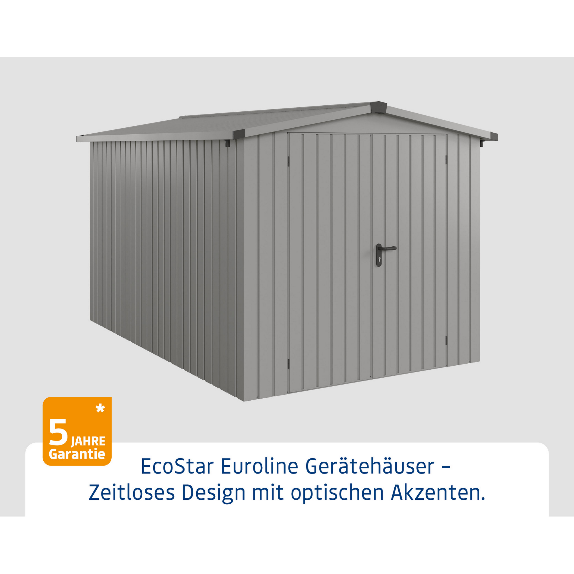 Gerätehaus 'Euroline ESD7 Trend-Sk' graualuminium 237 x 325 x 203 cm, Doppeltür