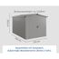 Gerätehaus 'Euroline ESD7 Trend-Sk' graualuminium 237 x 325 x 203 cm, Doppeltür