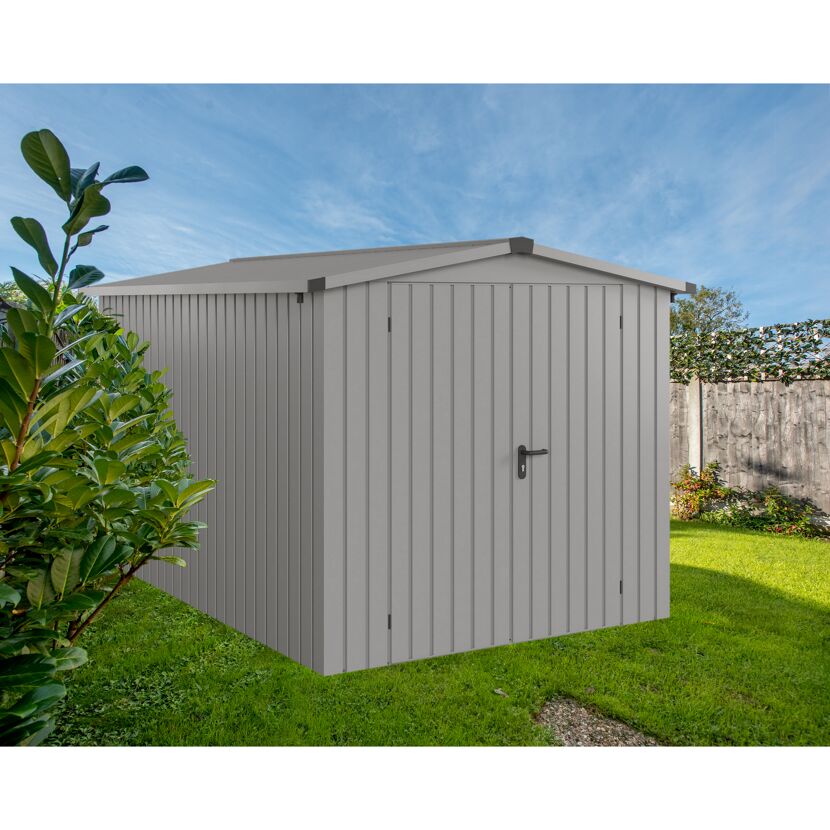 Gerätehaus 'Euroline ESD7 Trend-Sk' graualuminium 237 x 325 x 203 cm, Doppeltür
