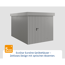 Gerätehaus 'Euroline EFD7 Trend-Sk' graualuminium 229 x 325 x 203 cm, Einzeltür