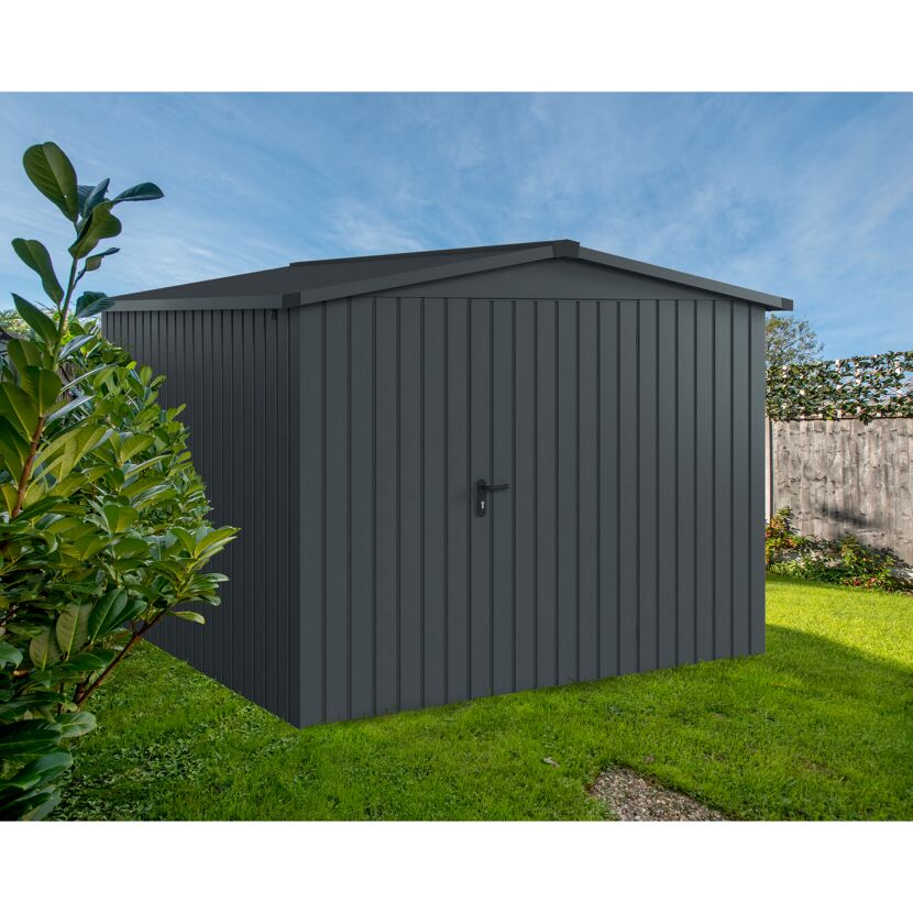 Gerätehaus 'Euroline ESD10 Trend-Sk' anthrazitgrau 285 x 277 x 207 cm, Einzeltür