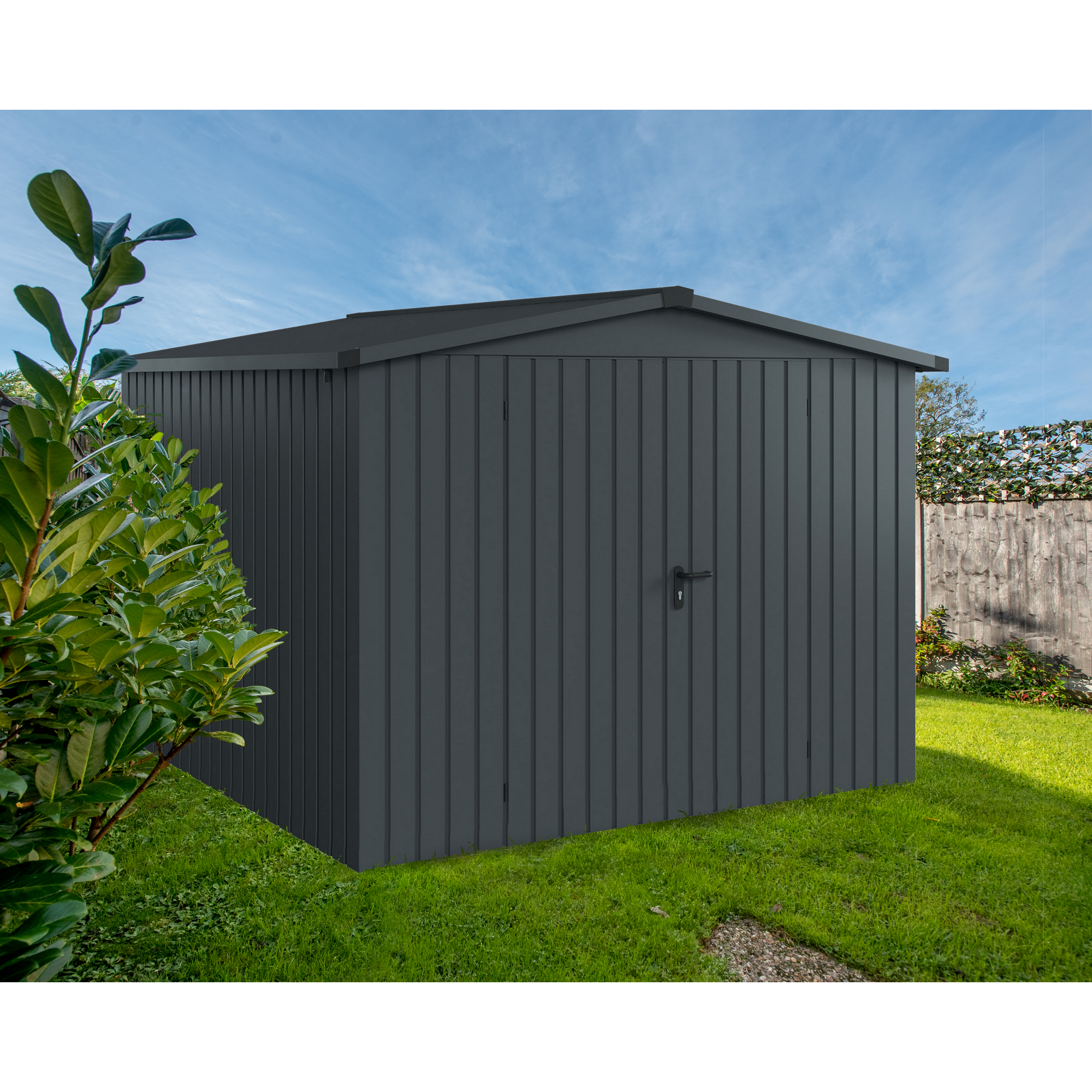 Gerätehaus 'Euroline ESD10 Trend-Sk' anthrazitgrau 285 x 277 x 207 cm, Doppeltür