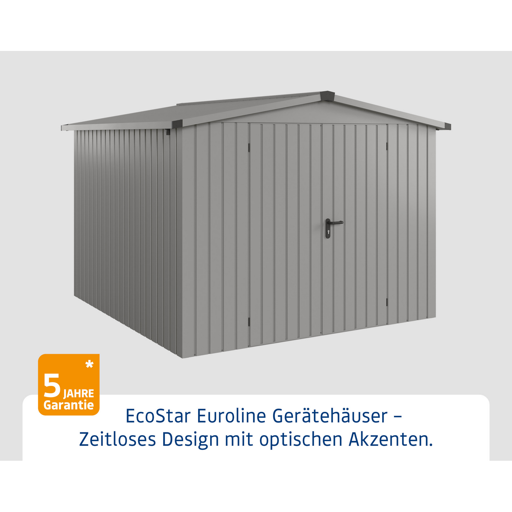 Gerätehaus 'Euroline ESD10 Trend-Sk' graualuminium 285 x 277 x 207 cm, Doppeltür
