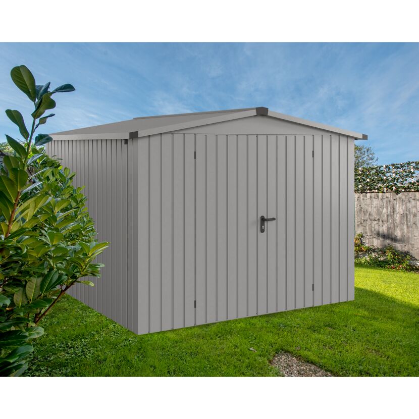 Gerätehaus 'Euroline ESD10 Trend-Sk' graualuminium 285 x 277 x 207 cm, Doppeltür