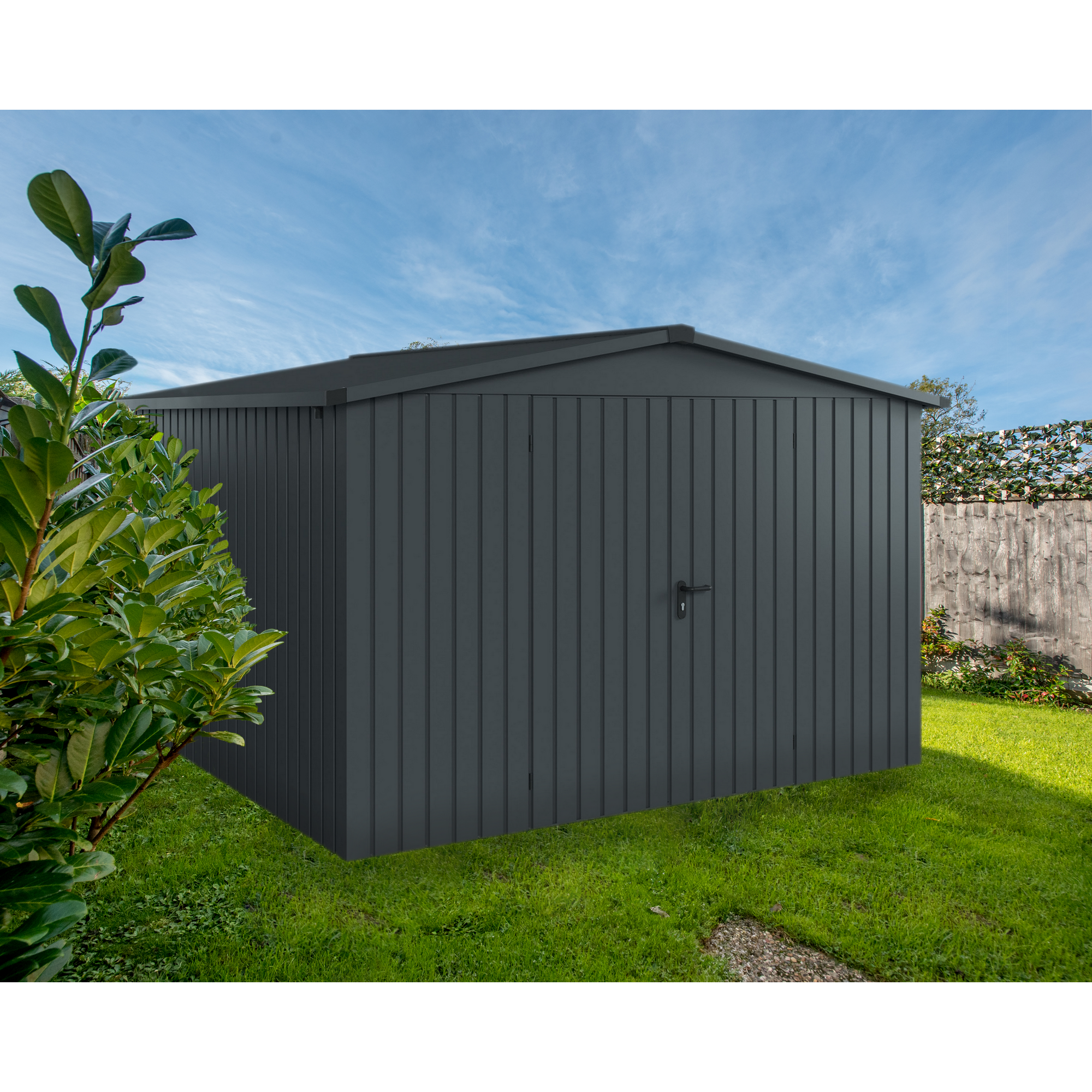 Gerätehaus 'Euroline ESD14 Trend-Sk' anthrazitgrau 333 x 325 x 211 cm, Doppeltür