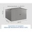 Gerätehaus 'Euroline ESD14 Trend-Sk' graualuminium 333 x 325 x 211 cm, Doppeltür
