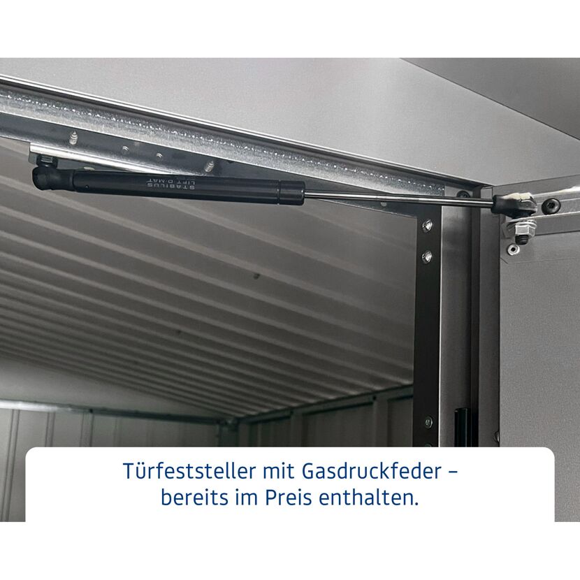 Gerätehaus 'Euroline ESD14 Trend-Sk' graualuminium 333 x 325 x 211 cm, Doppeltür