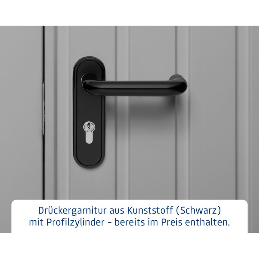 Gerätehaus 'Euroline ESD14 Trend-Sk' graualuminium 333 x 325 x 211 cm, Doppeltür