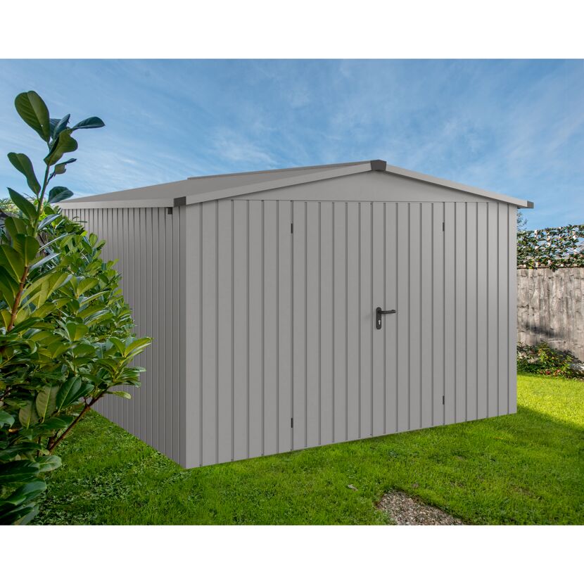 Gerätehaus 'Euroline ESD14 Trend-Sk' graualuminium 333 x 325 x 211 cm, Doppeltür