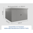 Gerätehaus 'Euroline EFD14 Trend-Sk' graualuminium 325 x 325 x 211 cm, Doppeltür