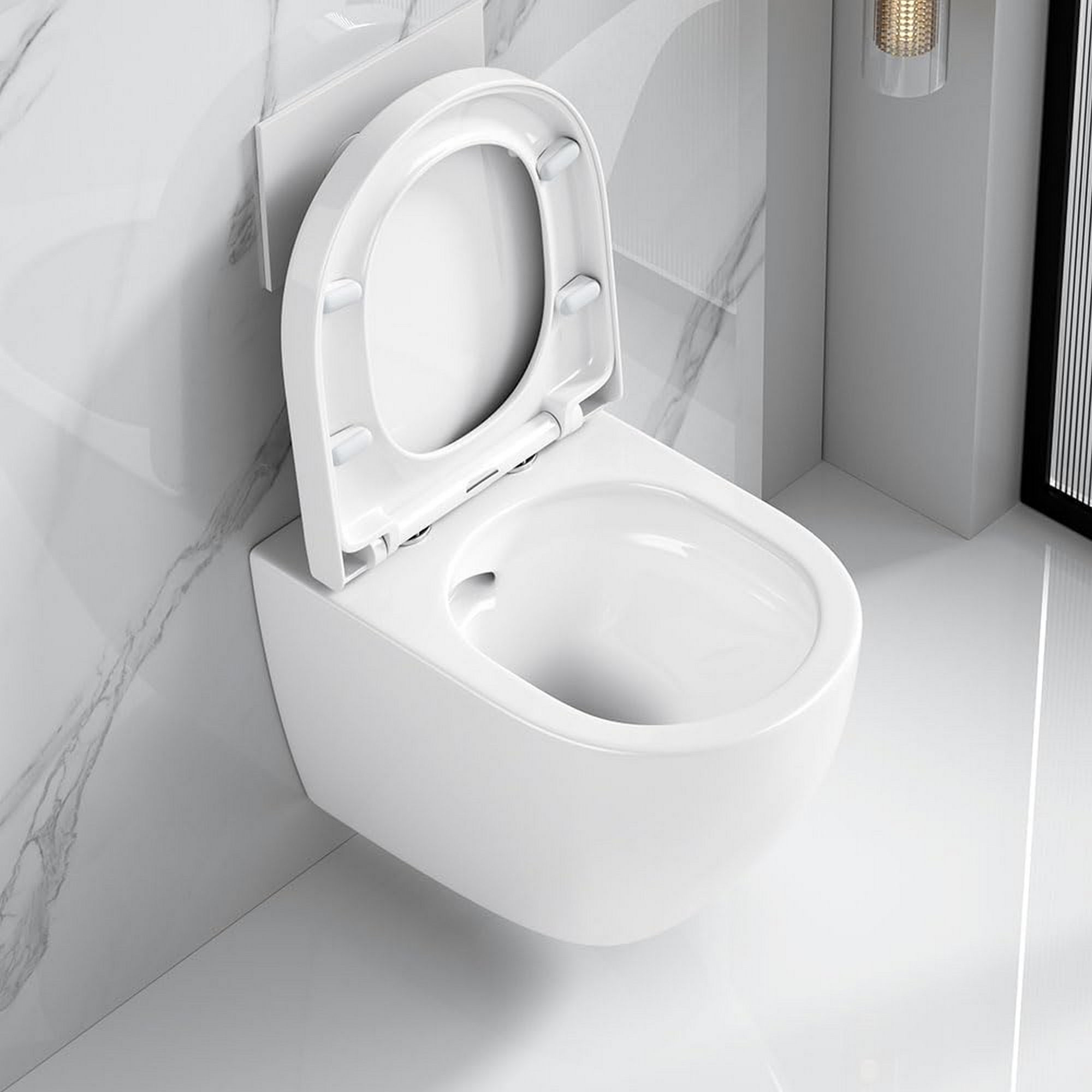 Wand-WC 'Adonis Twister Flush' inklusive WC-Sitz, spülrandlos