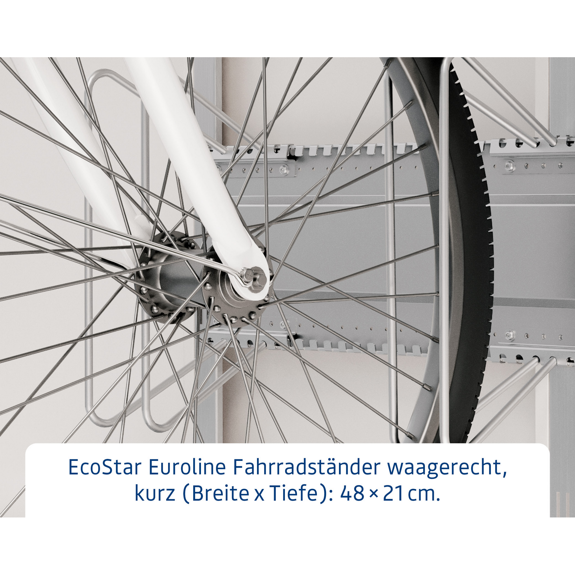 Fahrradhalter 'Euroline 480' waagerecht für Gerätehaus