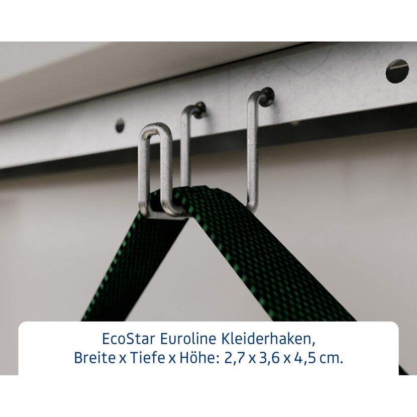 Kleiderhaken Stahl 10 x 5 x 5 cm, für Gerätehaus