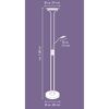LED-Stehlampe 'Ella' dimmbar 29 W 750 lm warmweiß Ø 29 x 180 cm