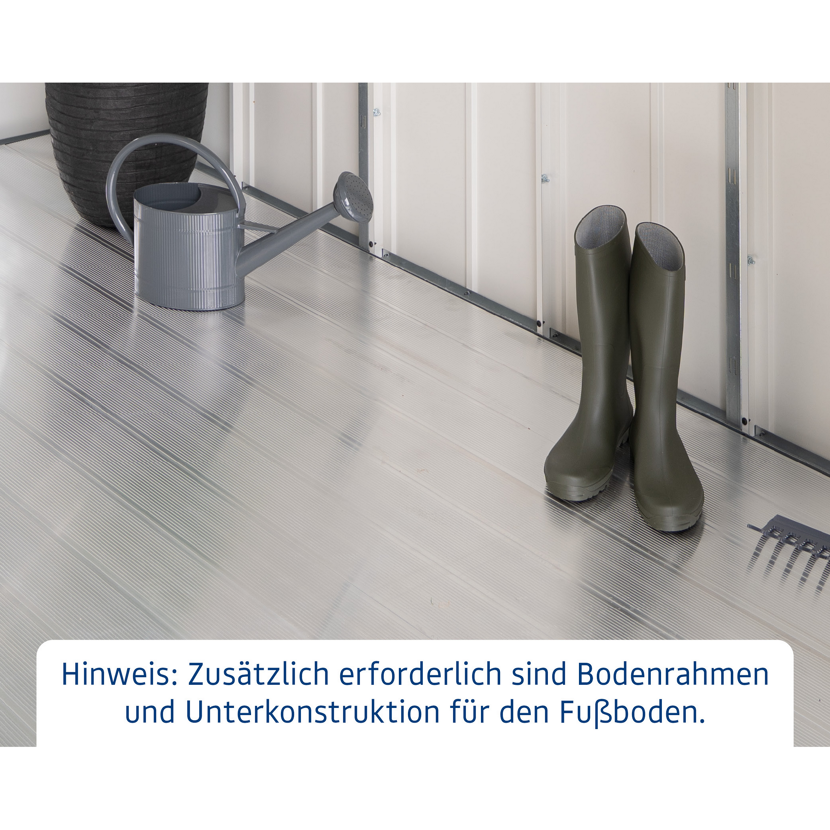 Gerätehaus-Fussboden 'Euroline SD6/FD6/PD6' Aluminium 255 x 96 x 8 cm