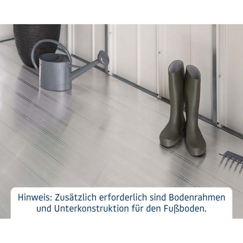 Gerätehaus-Fussboden 'Euroline SD7/FD7/PD7' Aluminium 305 x 96 x 8 cm