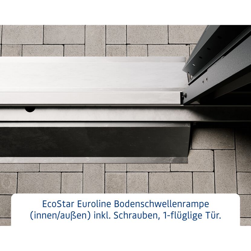 Bodenschwellenrampe 'Euroline' für Gerätehaus mit Einzeltür