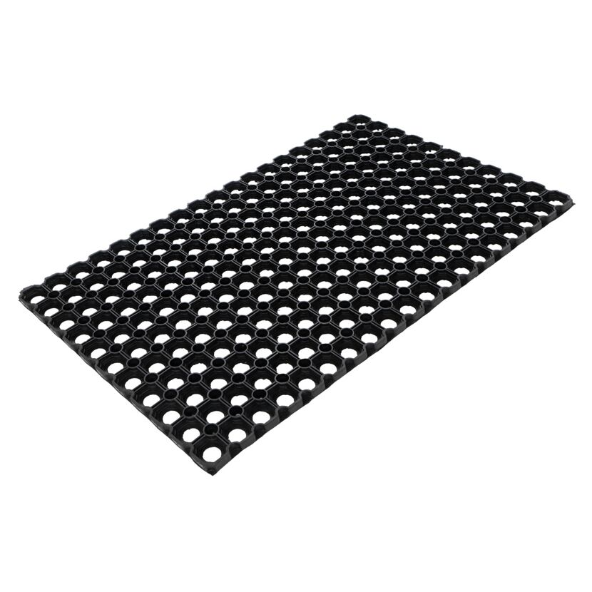 Gummiringmatte 'Boston' schwarz 80 x 120 cm