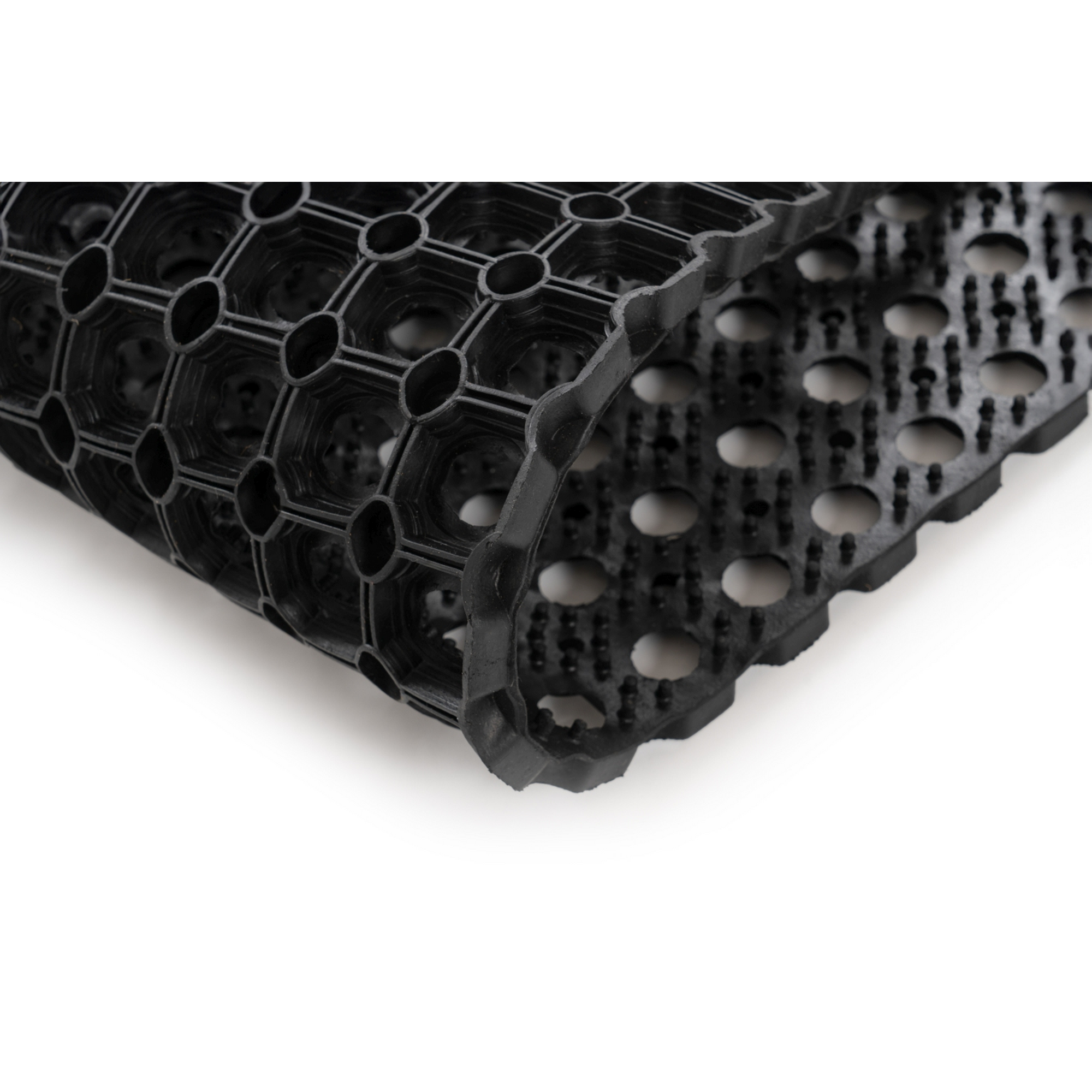 Gummiringmatte 'Boston' schwarz 80 x 120 cm