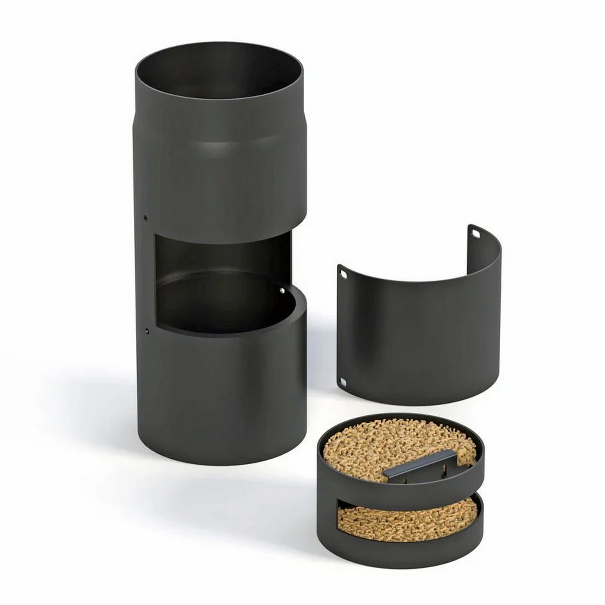 Kaminofenfilter 'Sauberling' grau