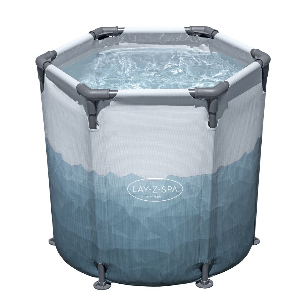 Aufstellbares Eisbad mit Wasser gefüllt
