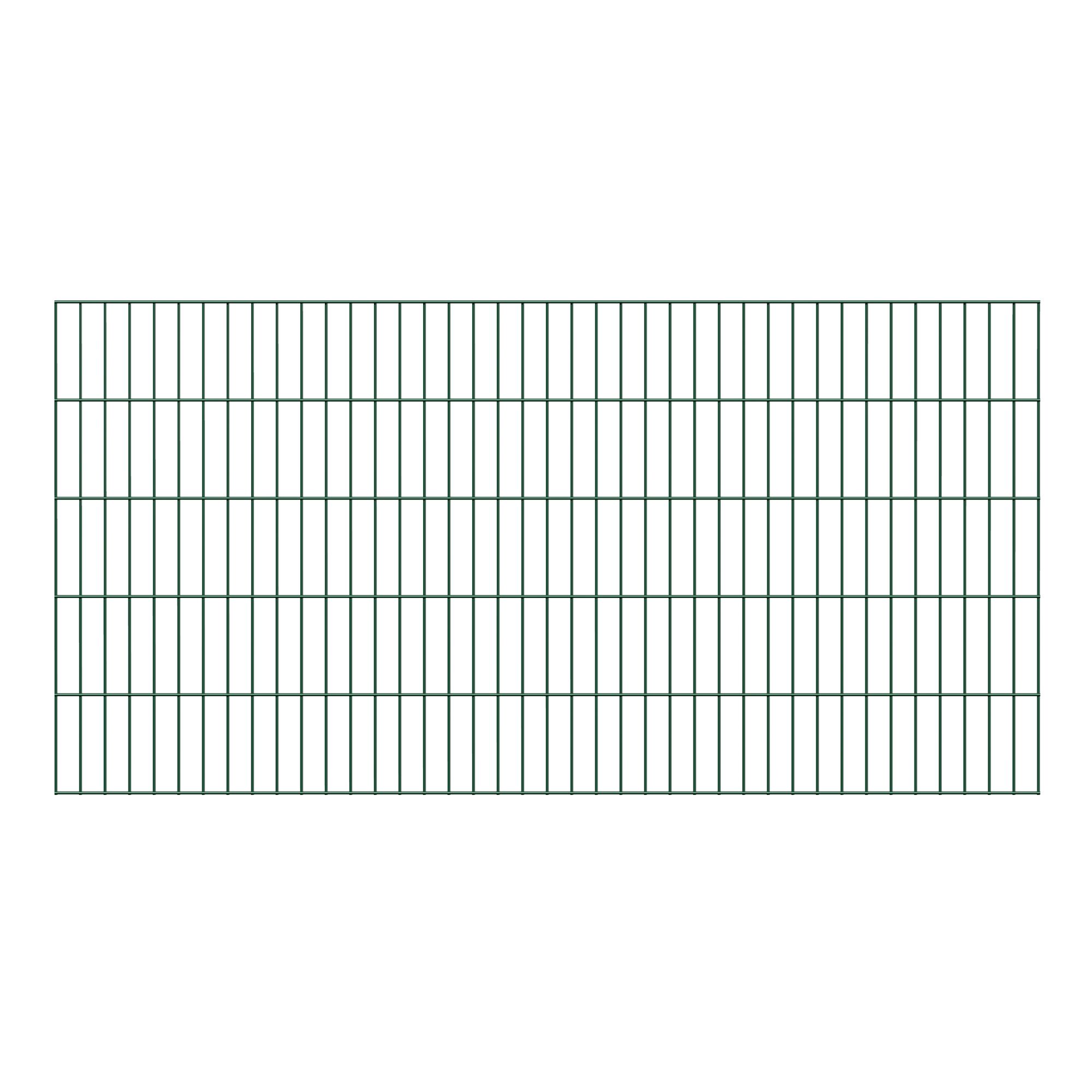 Grüner Doppelstabmattenzaun