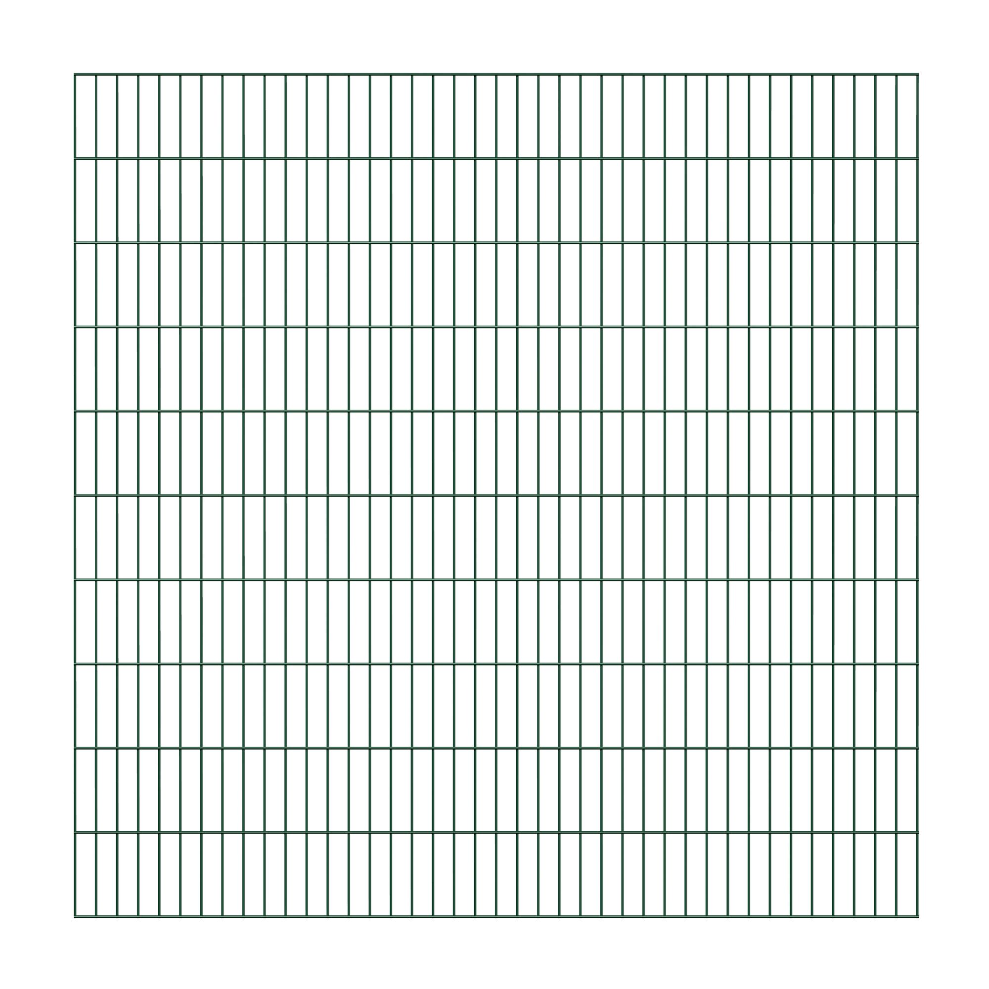 Grüner Doppelstabmattenzaun