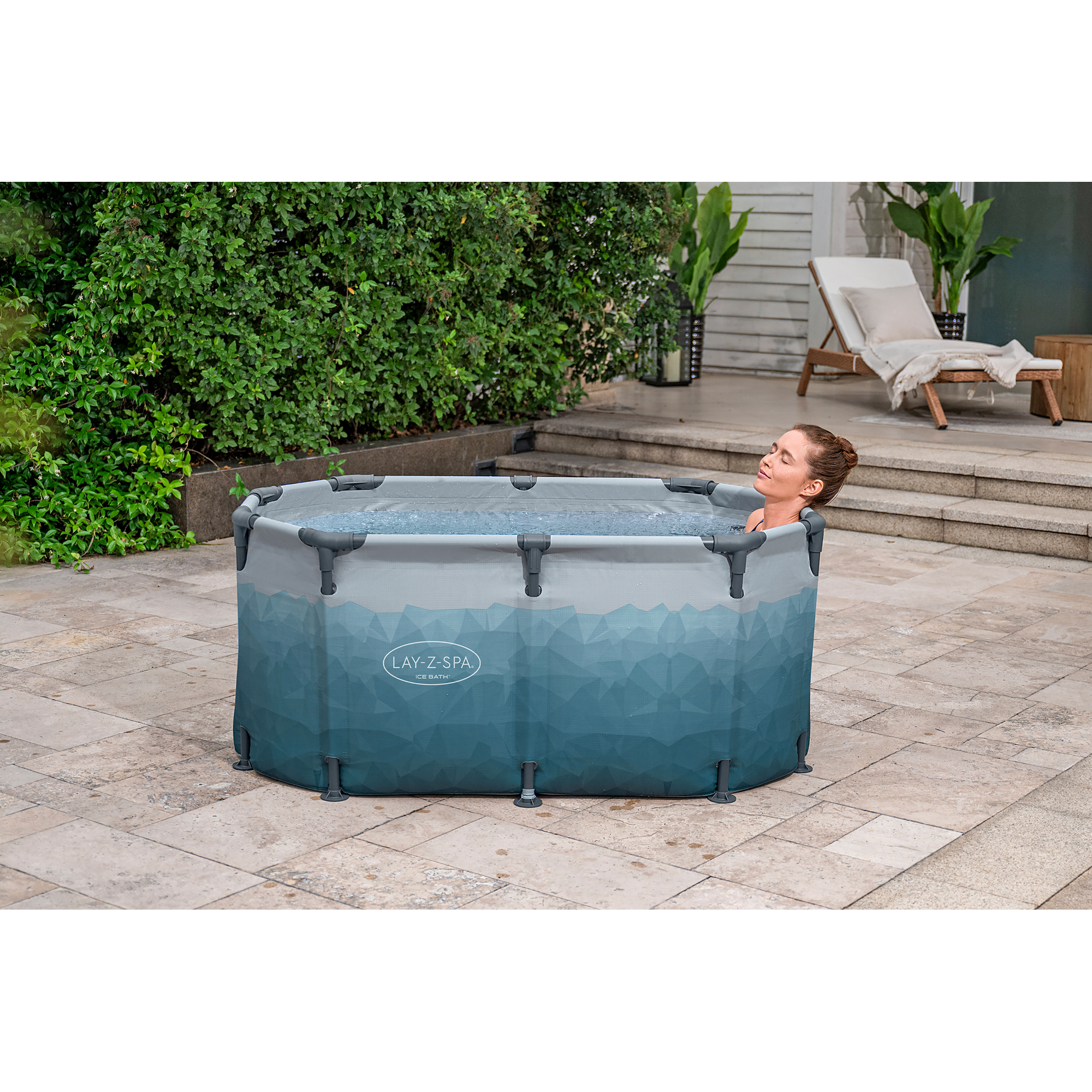 Eisbad 'LAY-Z-SPA Glacial Dip' mit Filterpumpe 150 x 90 x 65 cm oval