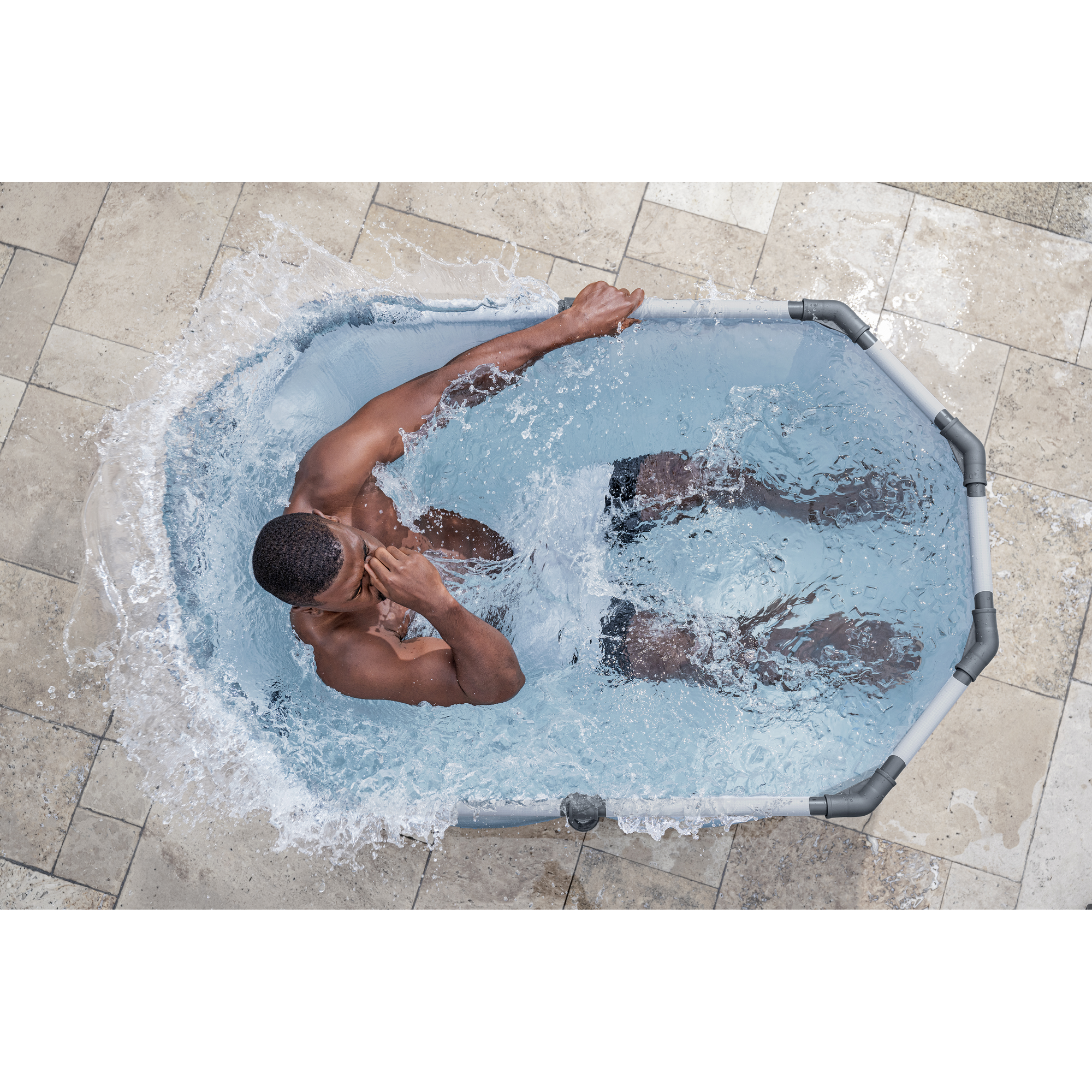 Eisbad 'LAY-Z-SPA Glacial Dip' mit Filterpumpe 150 x 90 x 65 cm oval