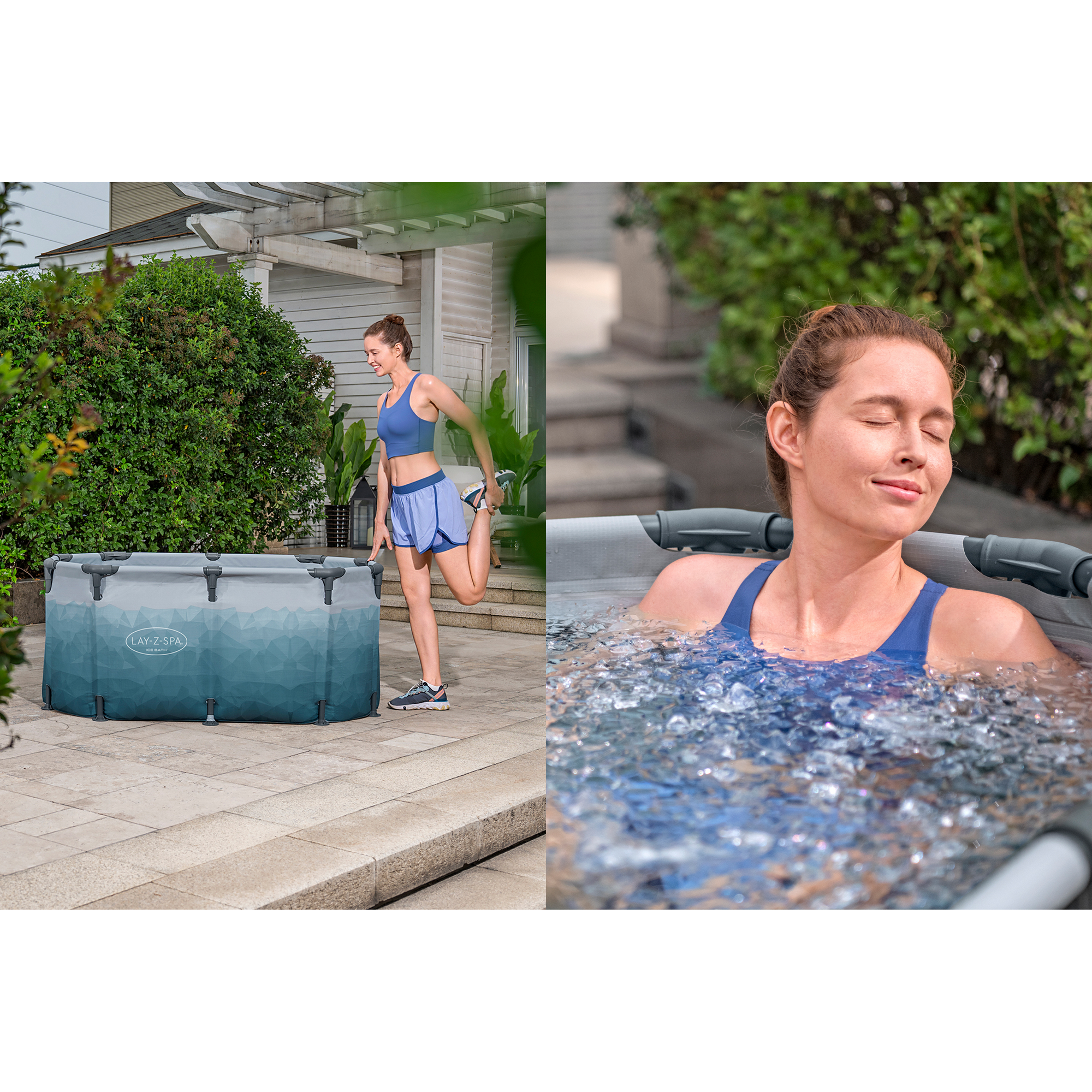 Eisbad 'LAY-Z-SPA Glacial Dip' mit Filterpumpe 150 x 90 x 65 cm oval