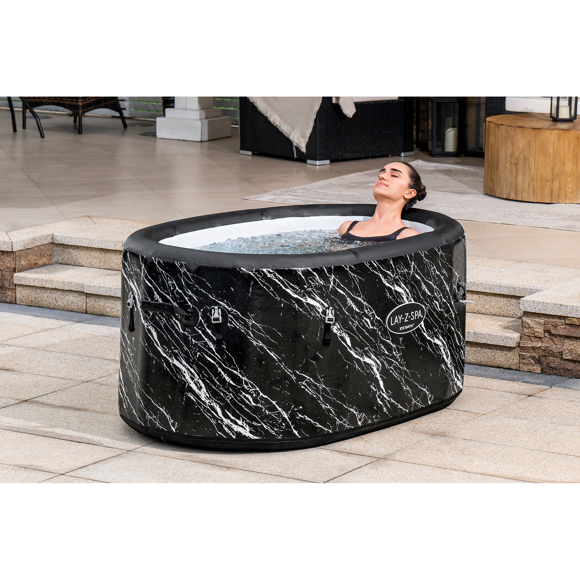 Eisbad 'LAY-Z-SPA FortiFiber  Glacial Dip' mit Filterpumpe 152 x 92 x 69 cm