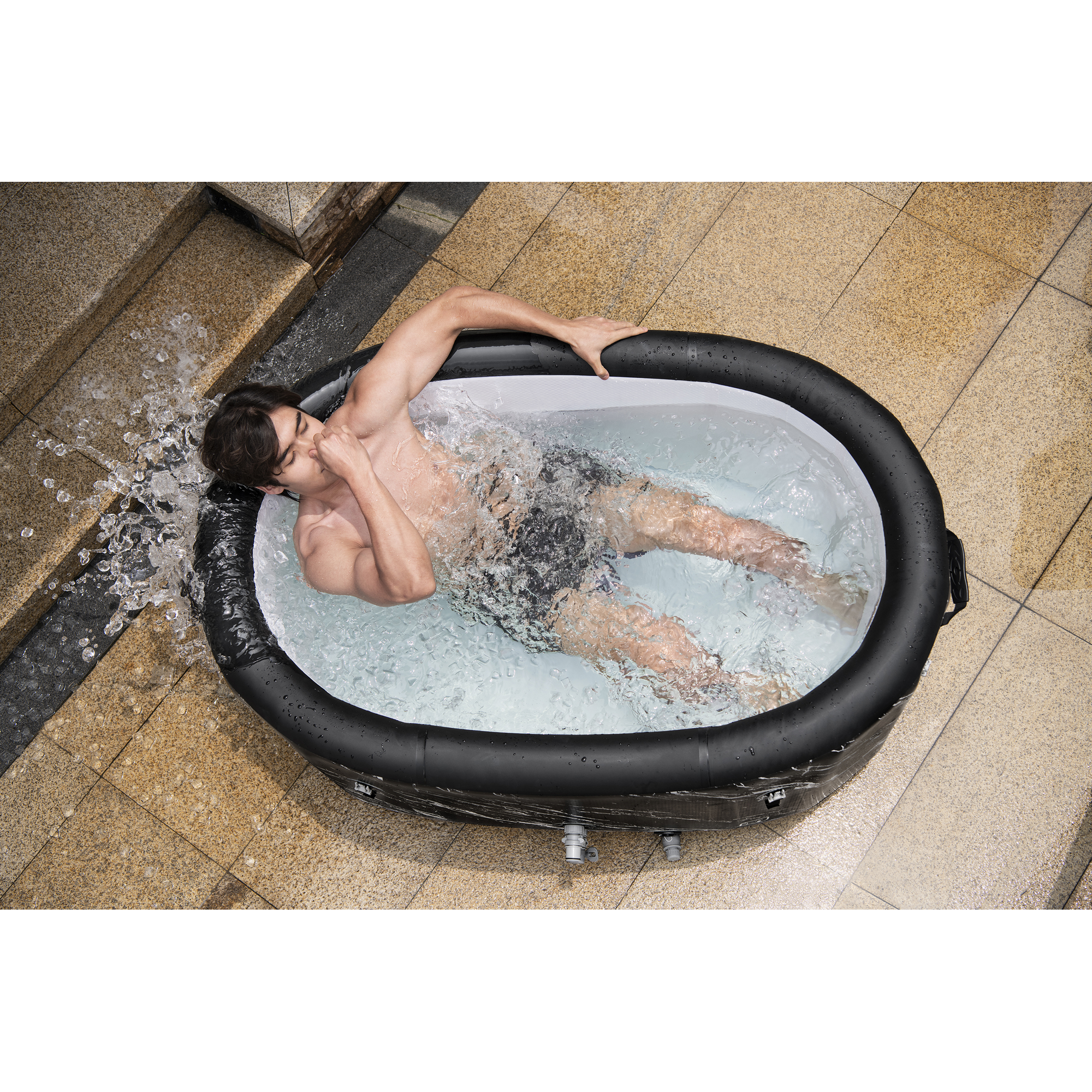 Eisbad 'LAY-Z-SPA FortiFiber  Glacial Dip' mit Filterpumpe 152 x 92 x 69 cm