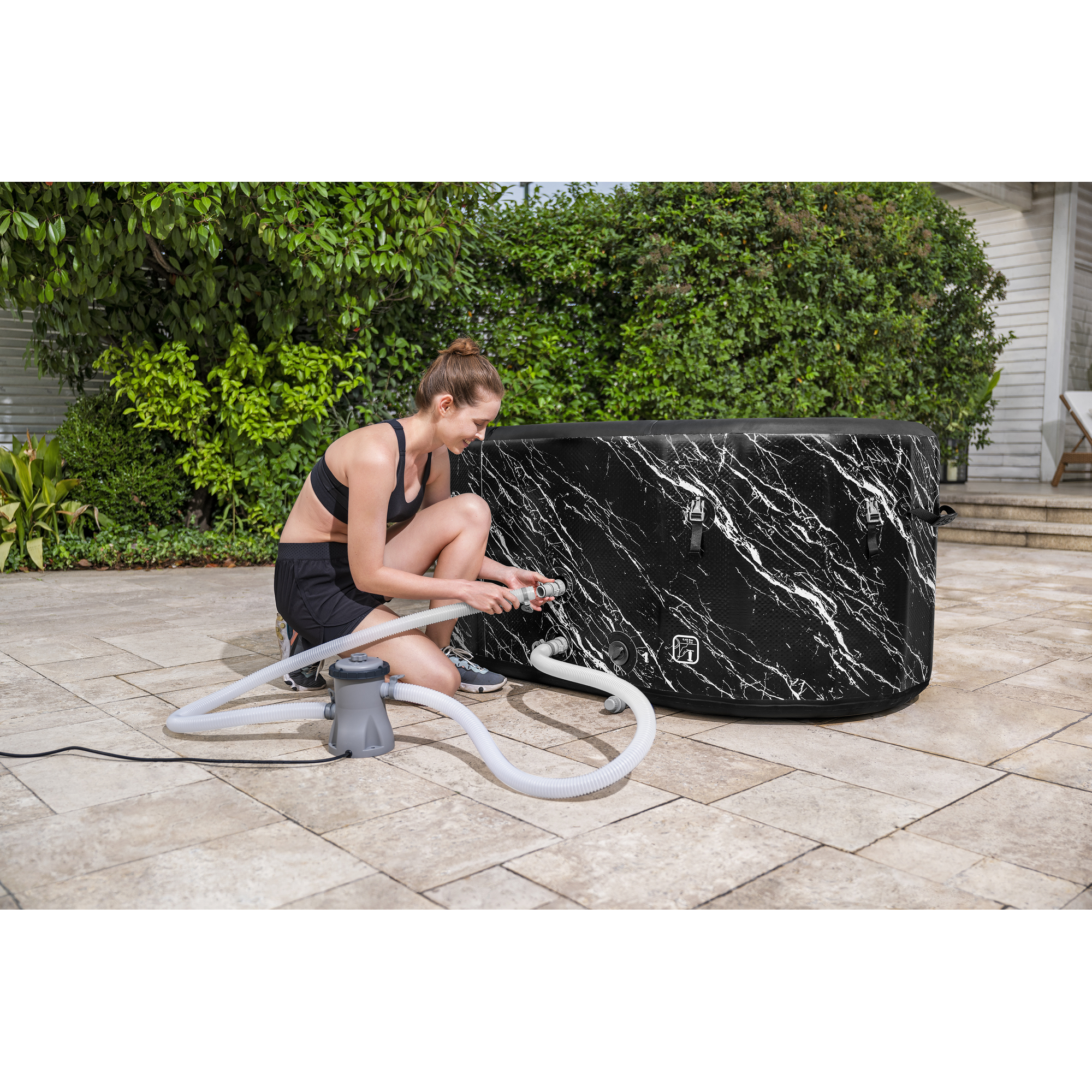 Eisbad 'LAY-Z-SPA FortiFiber  Glacial Dip' mit Filterpumpe 152 x 92 x 69 cm