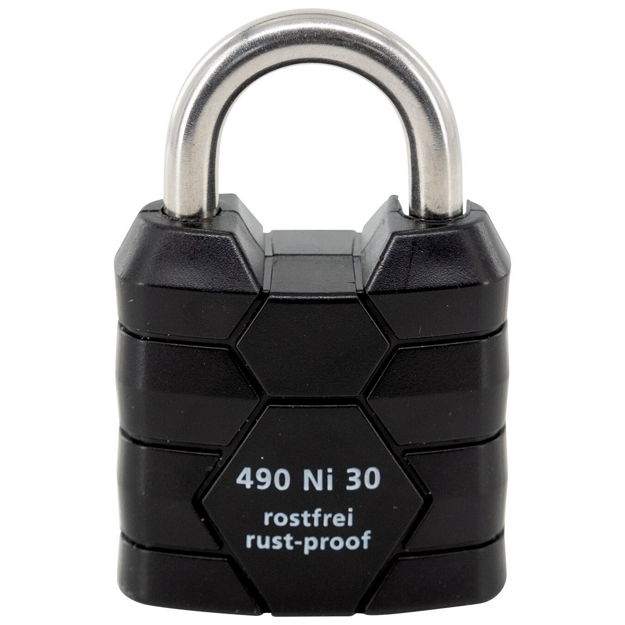 Zylinder-Vorhangschloss '490 Ni 30 SB' schwarz 3,5 cm