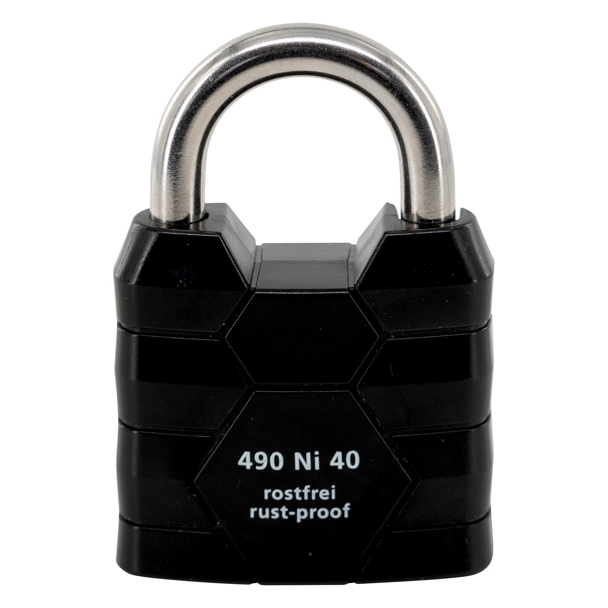 Zylinder-Vorhangschloss '490 Ni 40 SB' schwarz 4,4 cm