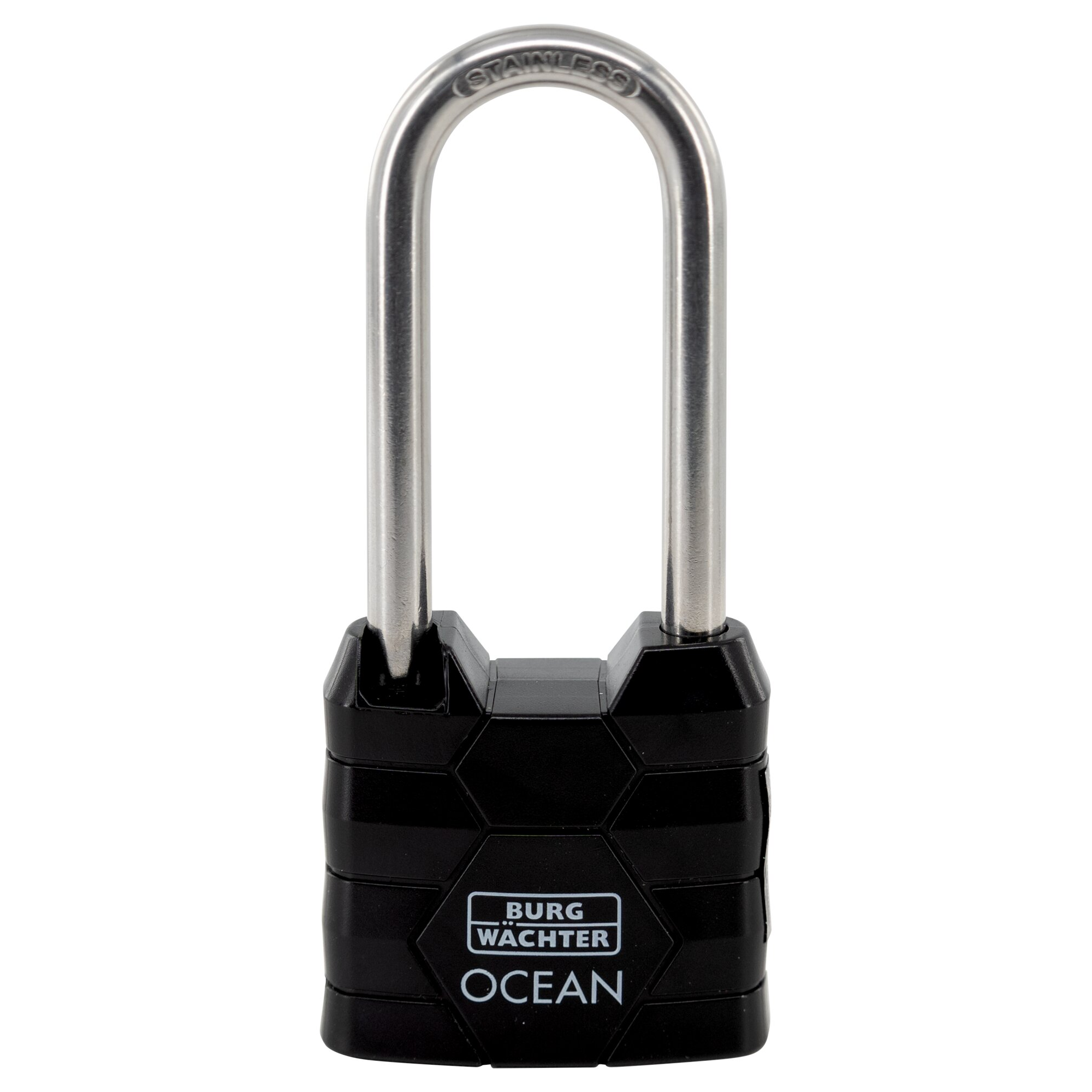 Zylinder-Vorhangschloss '490 Ni HB 40 65 SB' schwarz 4,4 cm