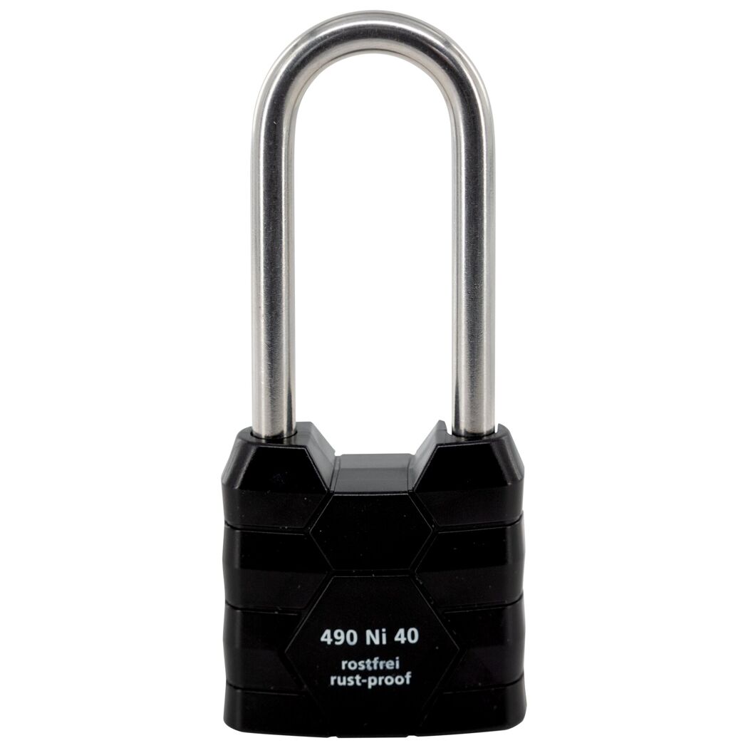 Zylinder-Vorhängeschloss '490 Ni HB 40 65 SB' schwarz 4,4 cm